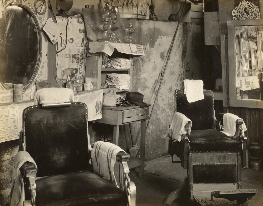Barber chairs in a vintage shop