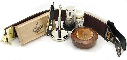 Straight razor and shave kit